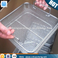 Surgical Instruments Disinfection customized shape stainless steel wire mesh basket with lid